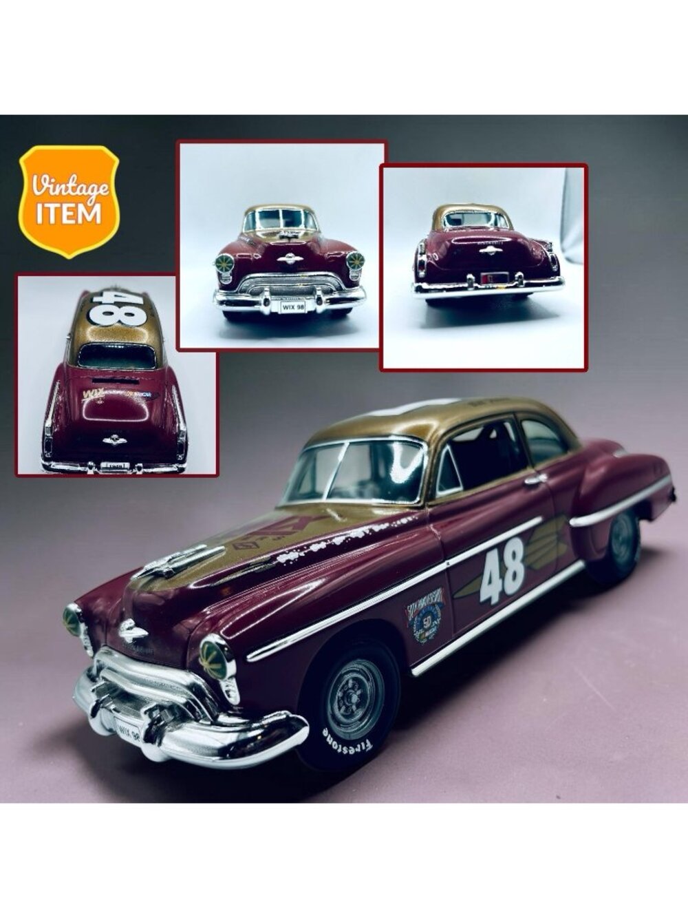 1949 OldsMobile Rocket 88 Wix Filters NASCAR 1:25 Die-Cast Bank Ertl Collectible